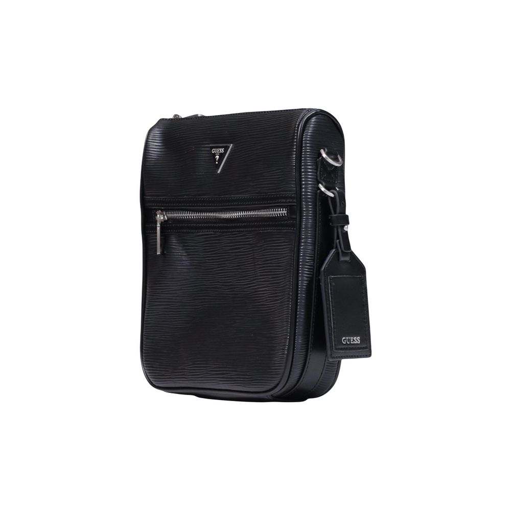 Schwarze Schultertasche aus Polyethylen Guess