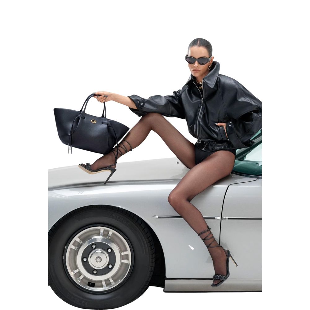 Schwarze Handtasche aus Polyethylen Guess