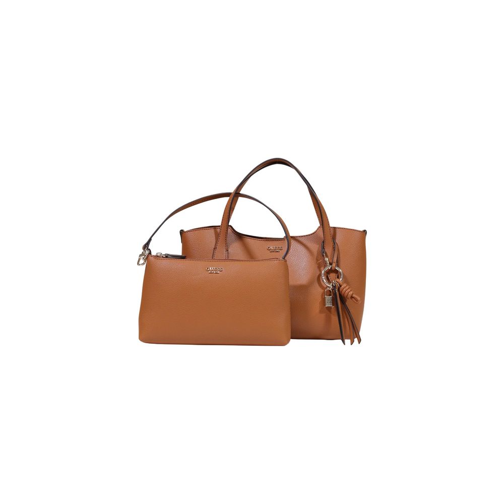 Beige Polyethylene Handbag Guess