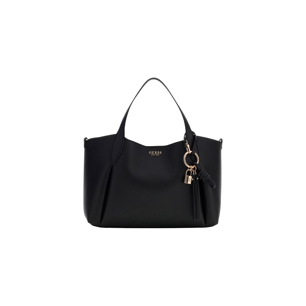 Schwarze Handtasche aus Polyethylen Guess