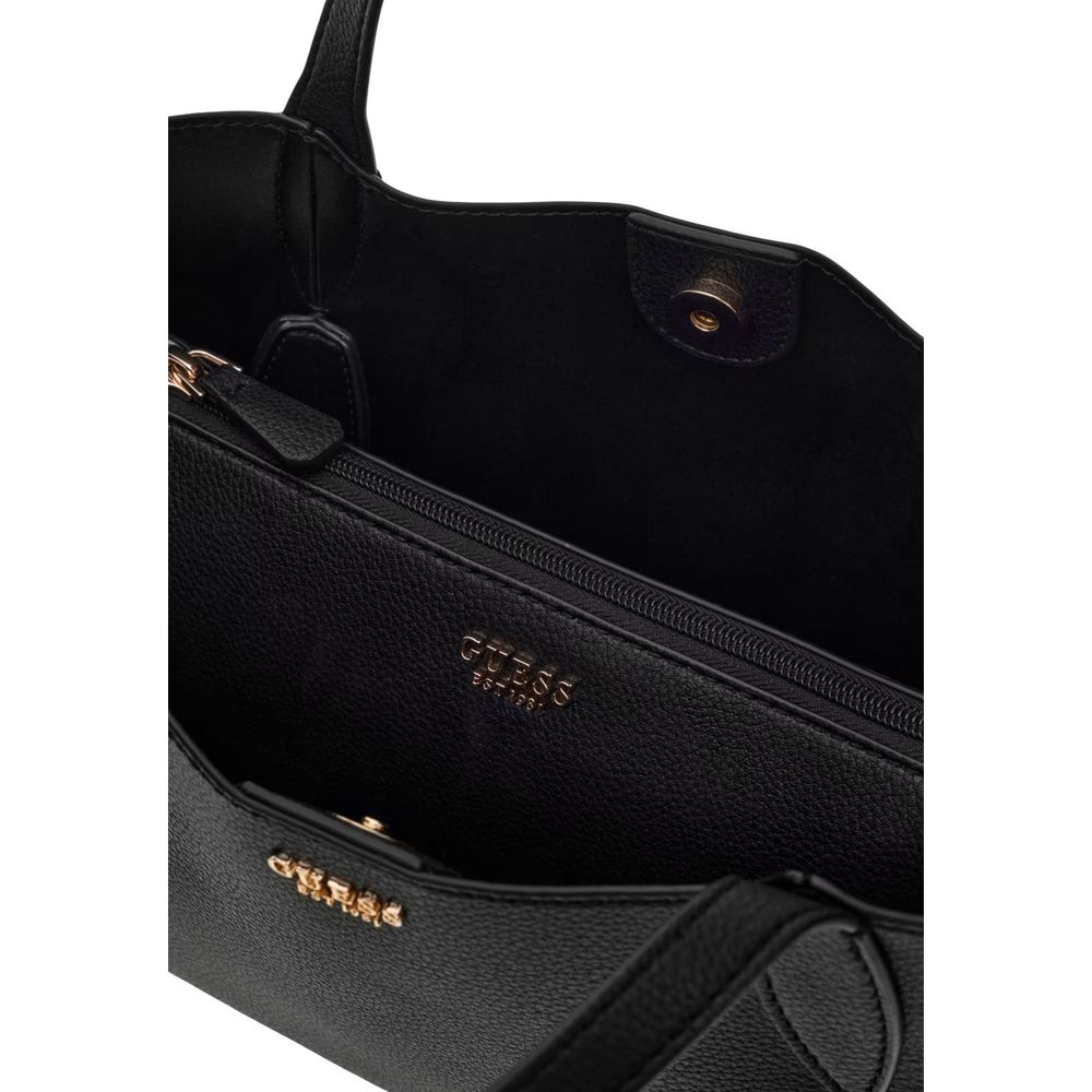 Schwarze Handtasche aus Polyethylen Guess