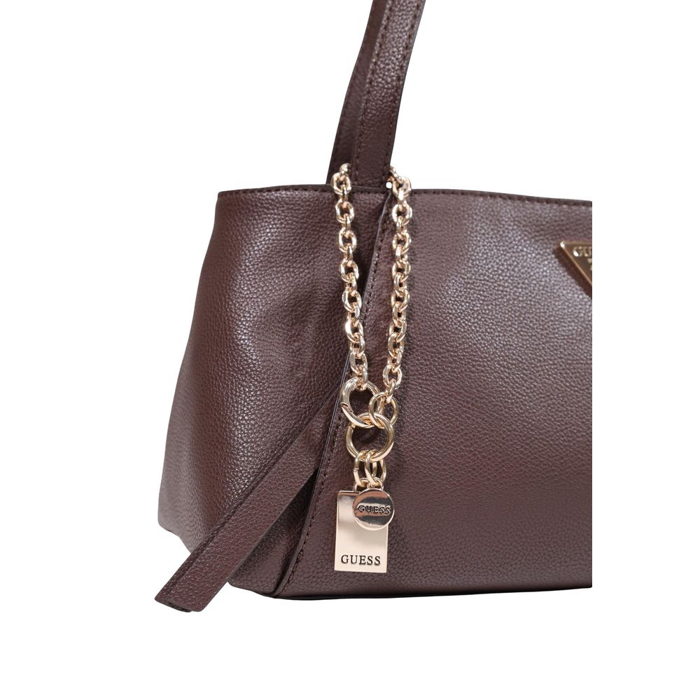 Braune Handtasche aus Polyethylen Guess
