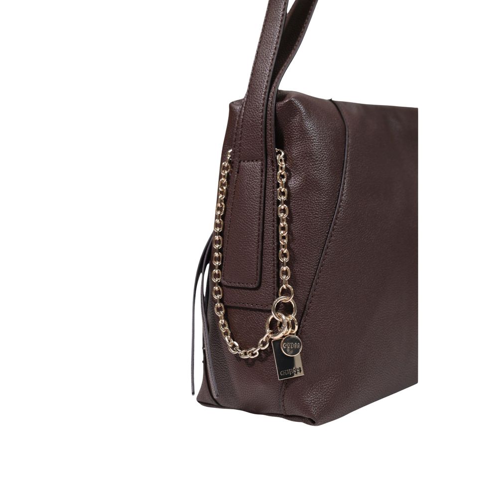 Braune Handtasche aus Polyethylen Guess