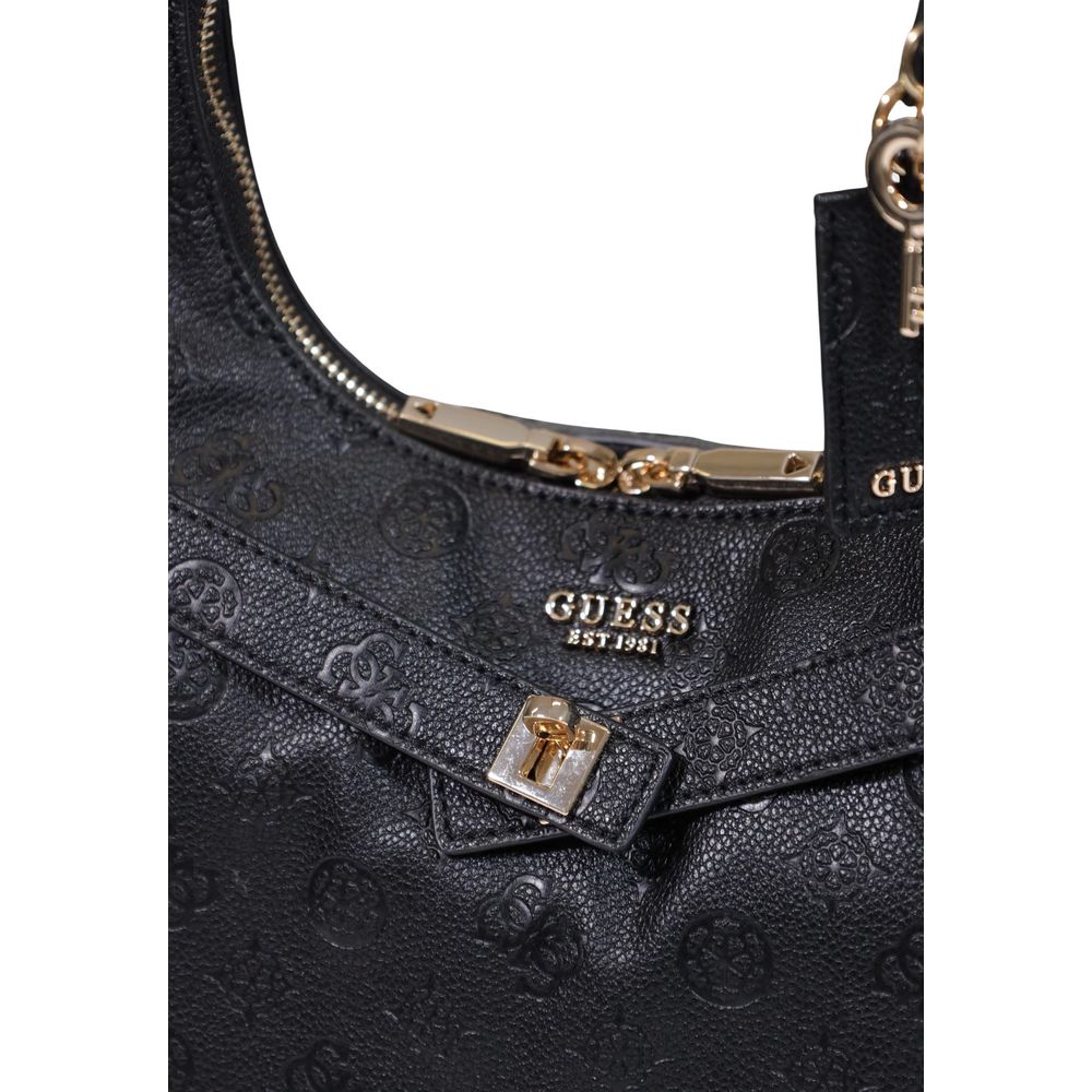 Schwarze Handtasche aus Polyethylen Guess