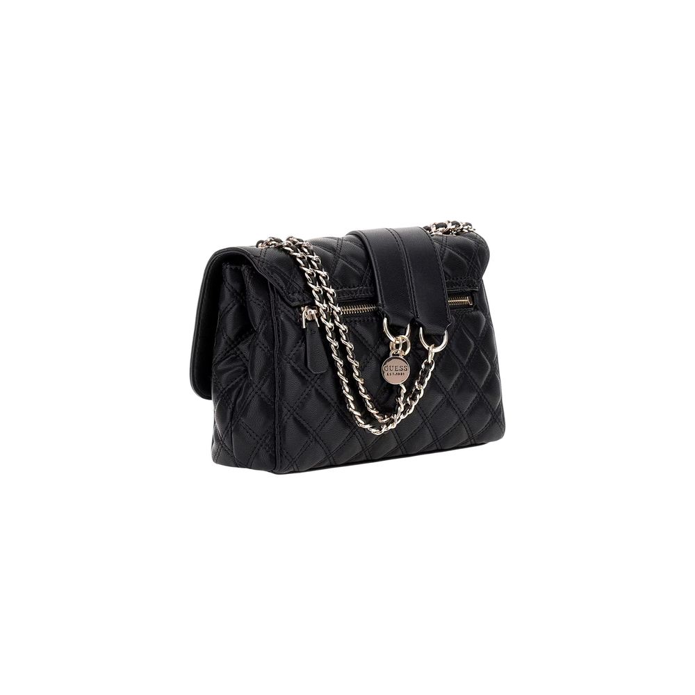 Schwarze Handtasche aus Polyethylen Guess