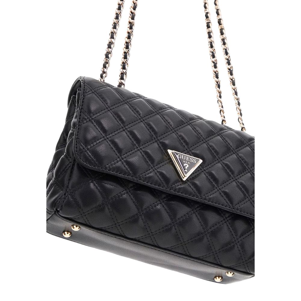 Schwarze Handtasche aus Polyethylen Guess