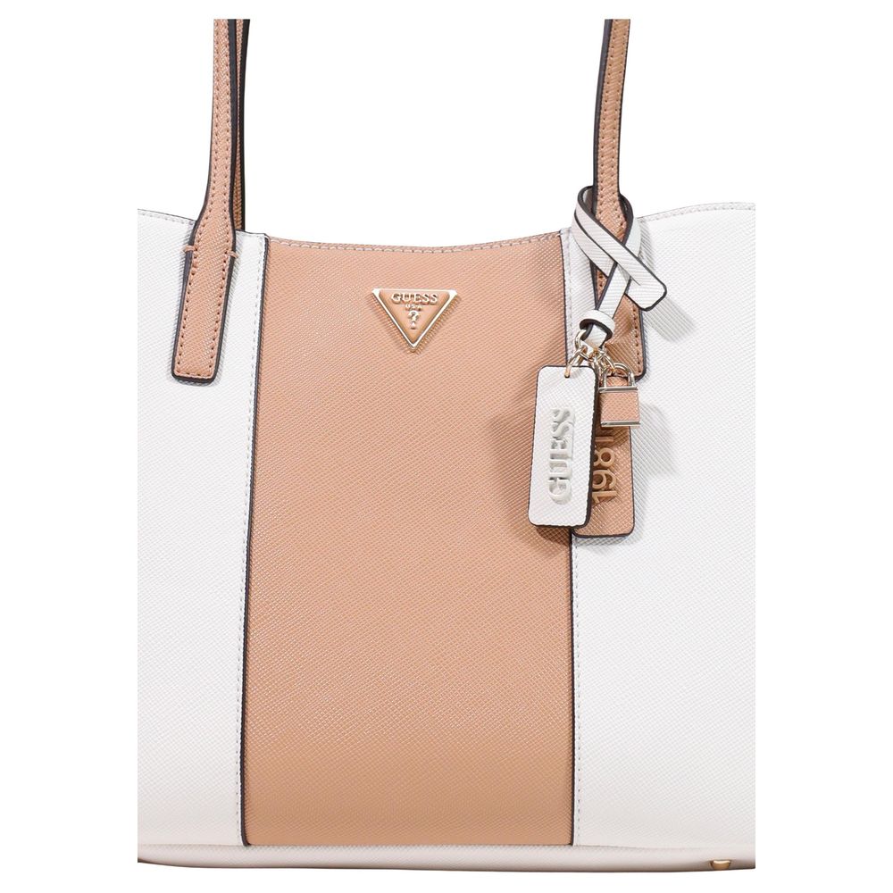 Beige Polyethylene Handbag Guess