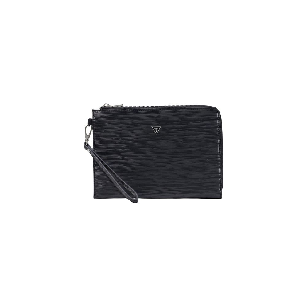 Schwarze Clutch aus Polyethylen Guess