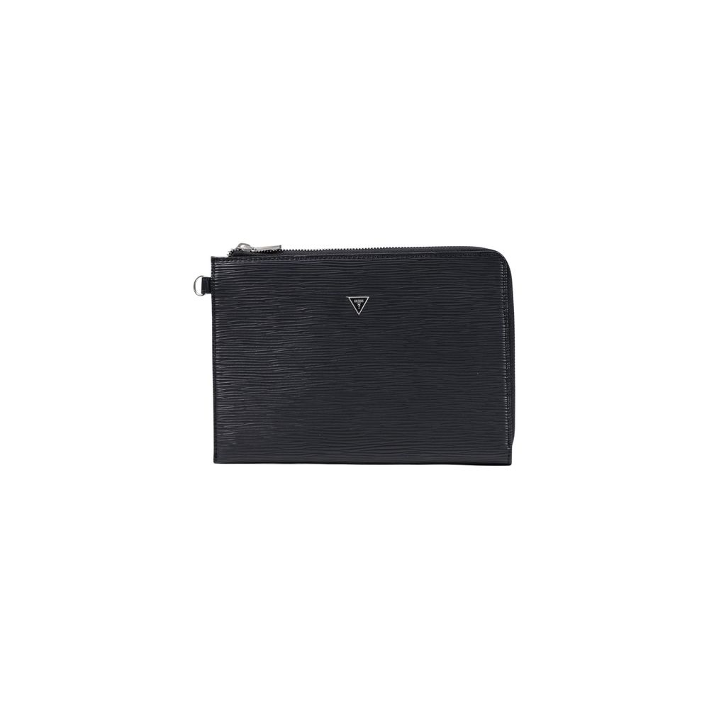 Schwarze Clutch aus Polyethylen Guess