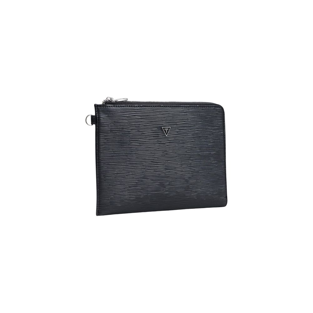 Schwarze Clutch aus Polyethylen Guess