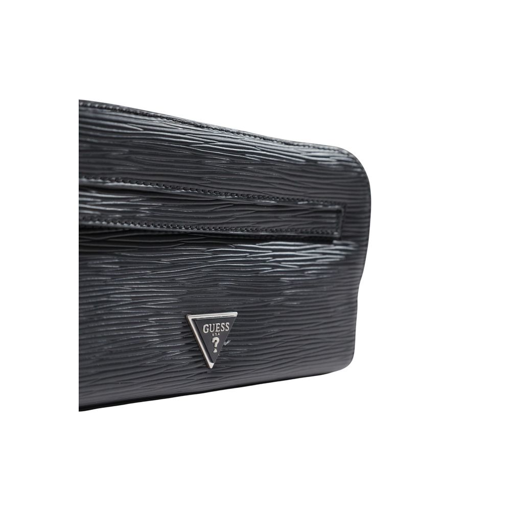 Schwarze Clutch aus Polyethylen Guess