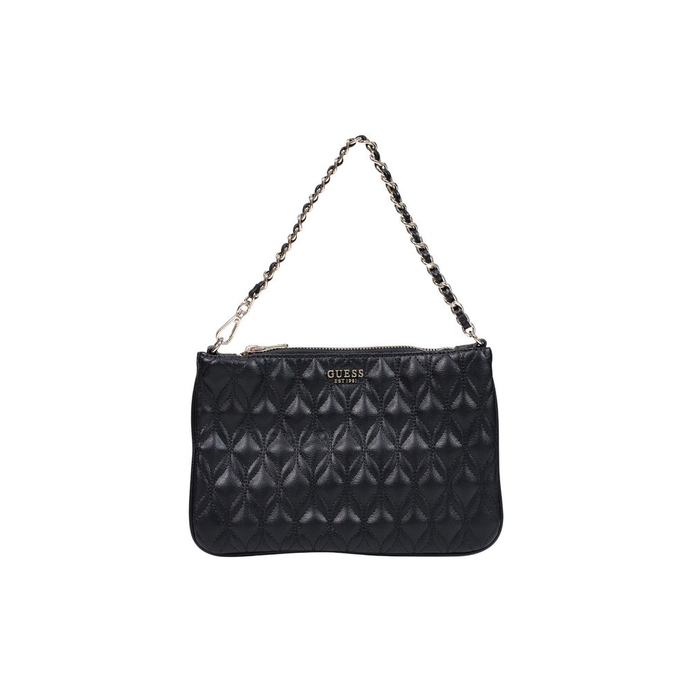 Schwarze Clutch aus Polyethylen Guess