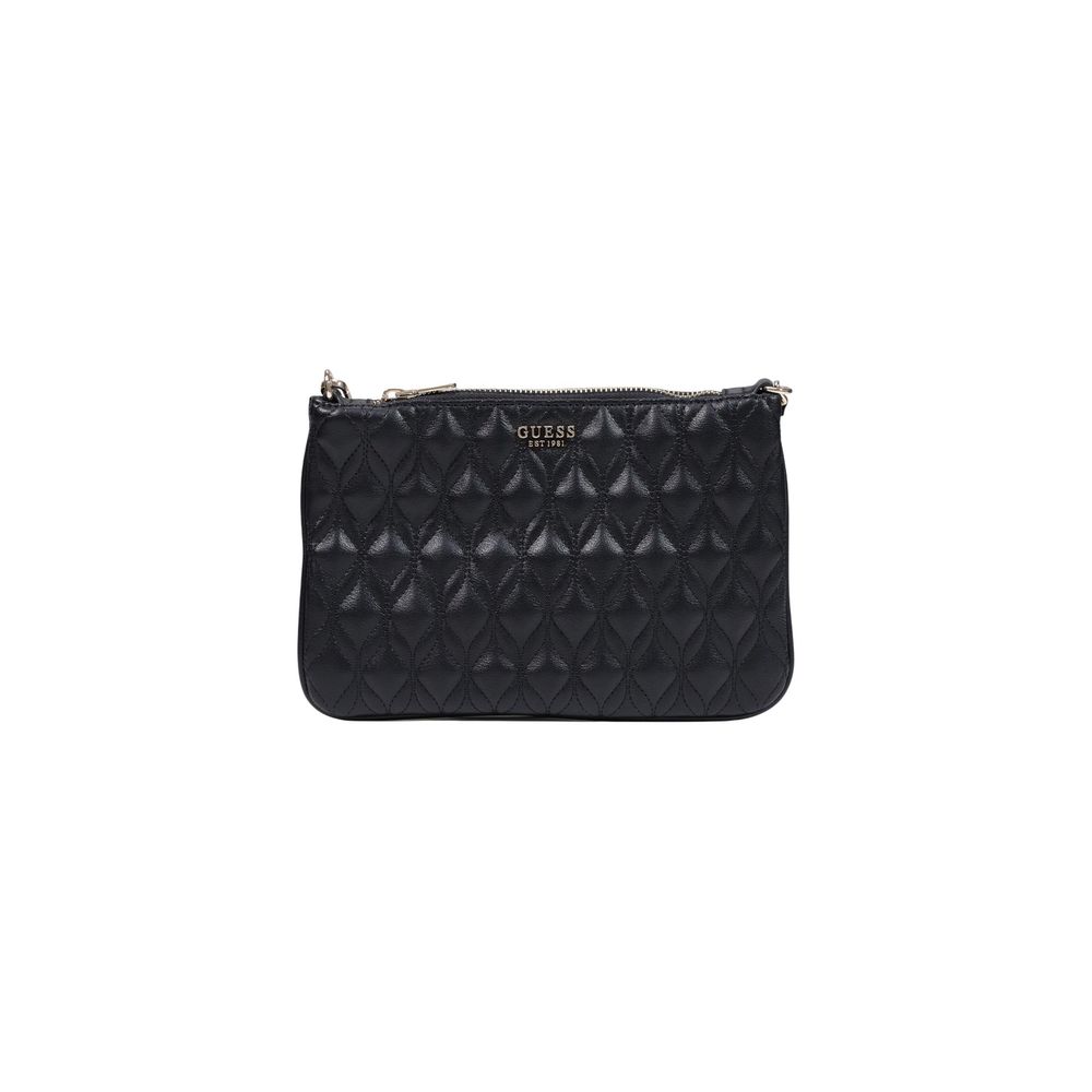 Schwarze Clutch aus Polyethylen Guess