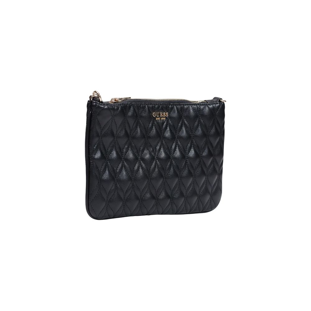Schwarze Clutch aus Polyethylen Guess