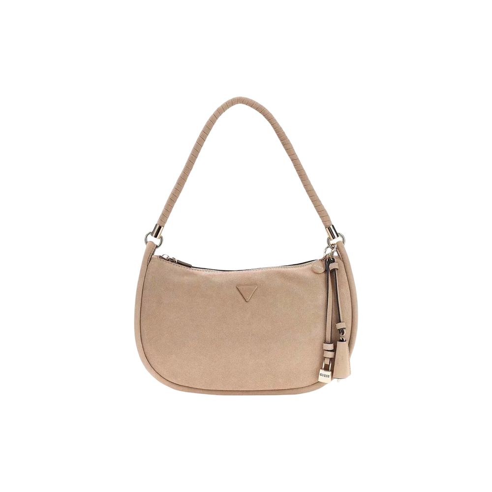 Beige Wildleder-Handtasche Guess
