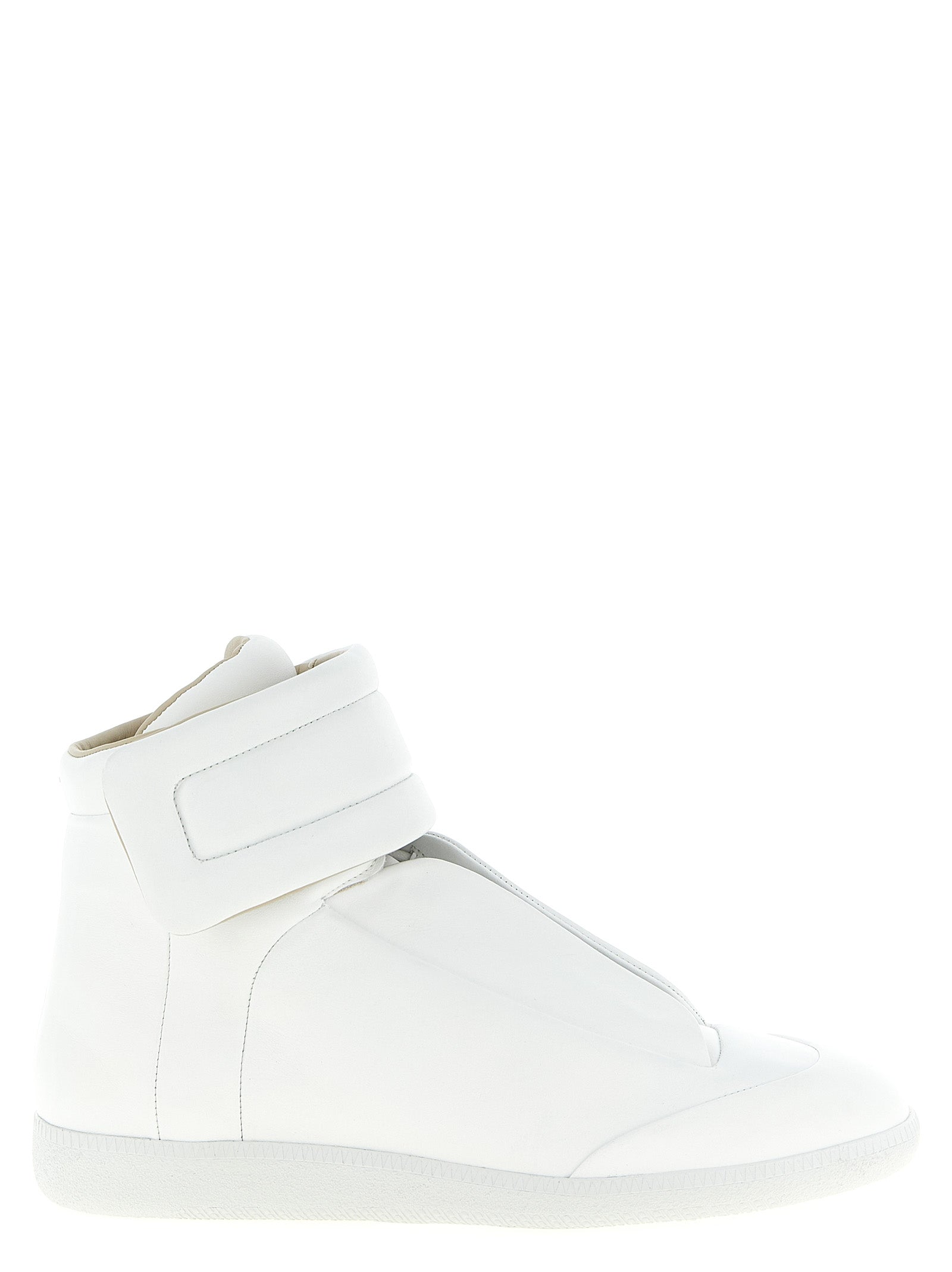 Weiße Kalbsleder High-Top-Sneaker Maison Margiela