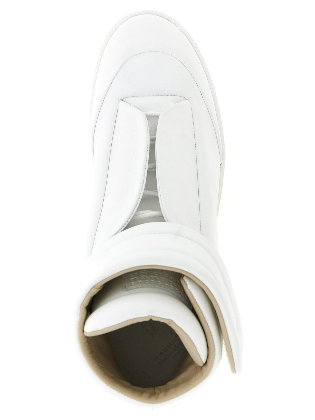 Weiße Kalbsleder High-Top-Sneaker Maison Margiela