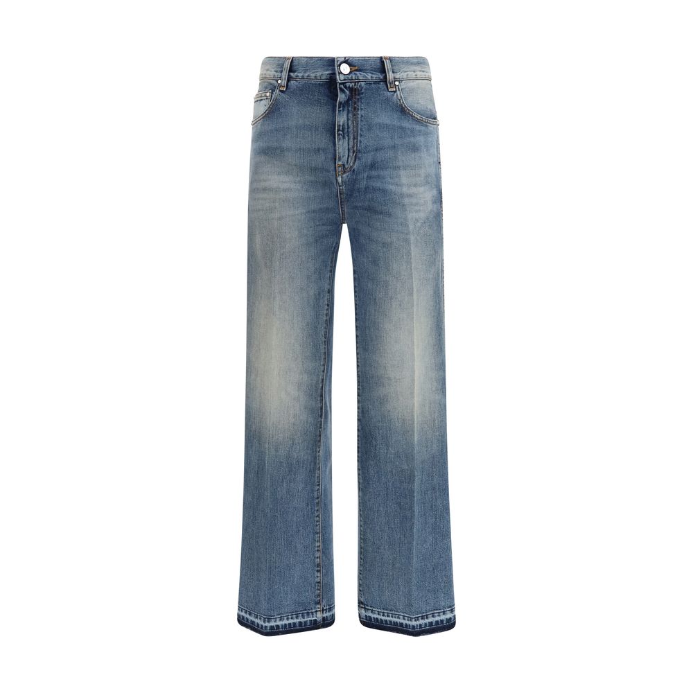 Blaue Jeans aus Baumwolle im geraden Schnitt Amiri