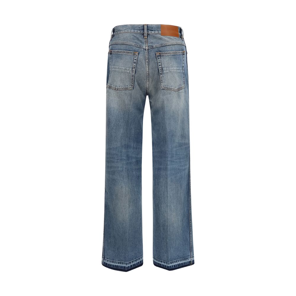 Blaue Jeans aus Baumwolle im geraden Schnitt Amiri