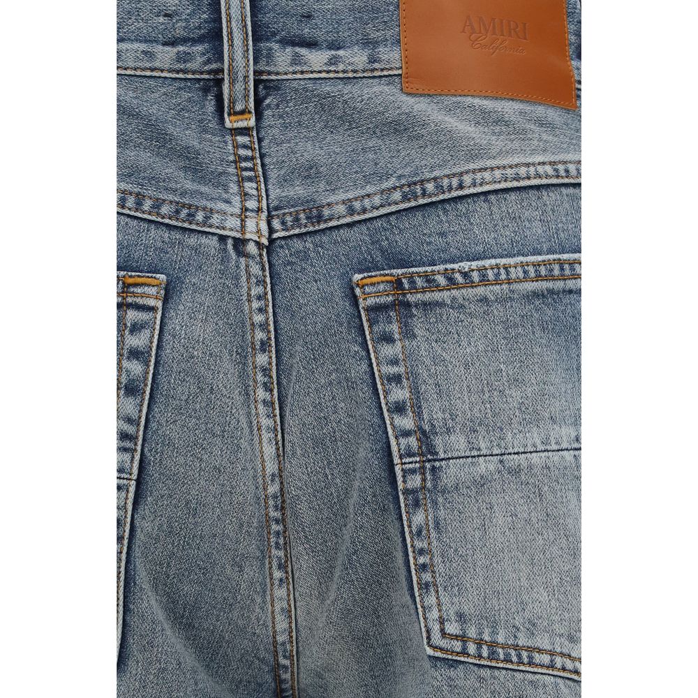 Blaue Jeans aus Baumwolle im geraden Schnitt Amiri