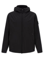 Schwarze Shell-Jacke aus Polyester Stone Island