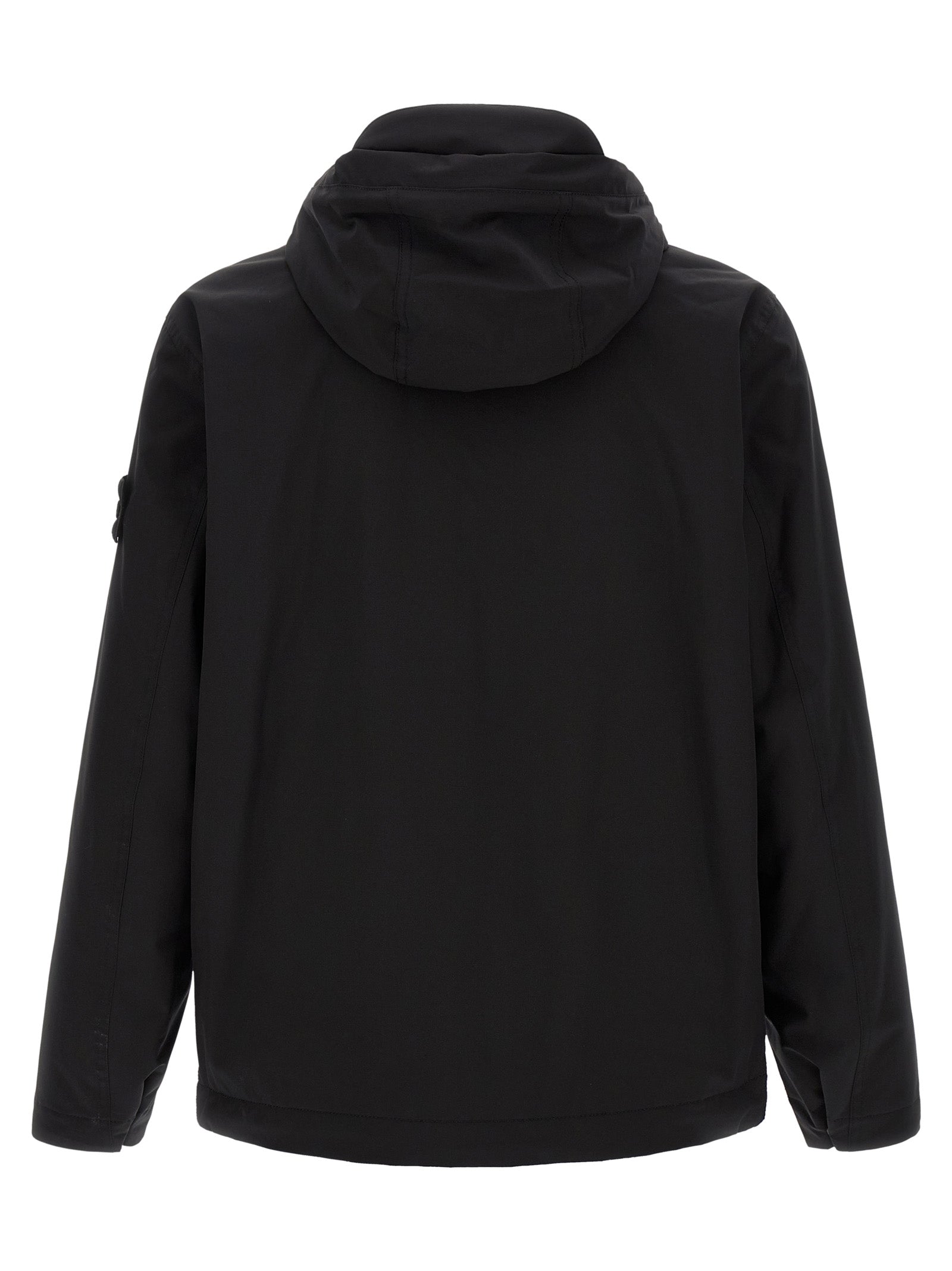 Schwarze Shell-Jacke aus Polyester Stone Island