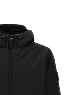 Schwarze Shell-Jacke aus Polyester Stone Island