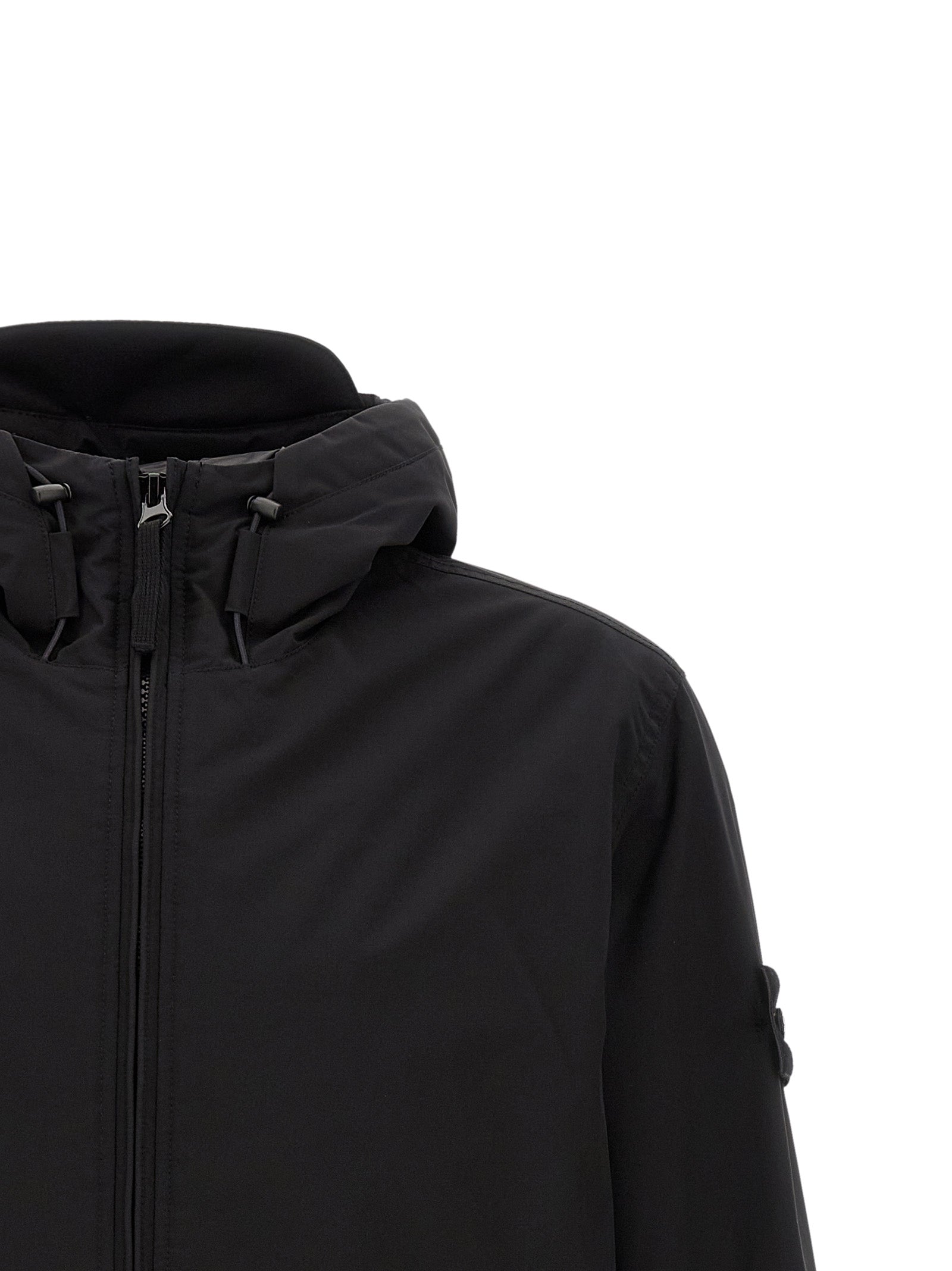 Schwarze Shell-Jacke aus Polyester Stone Island