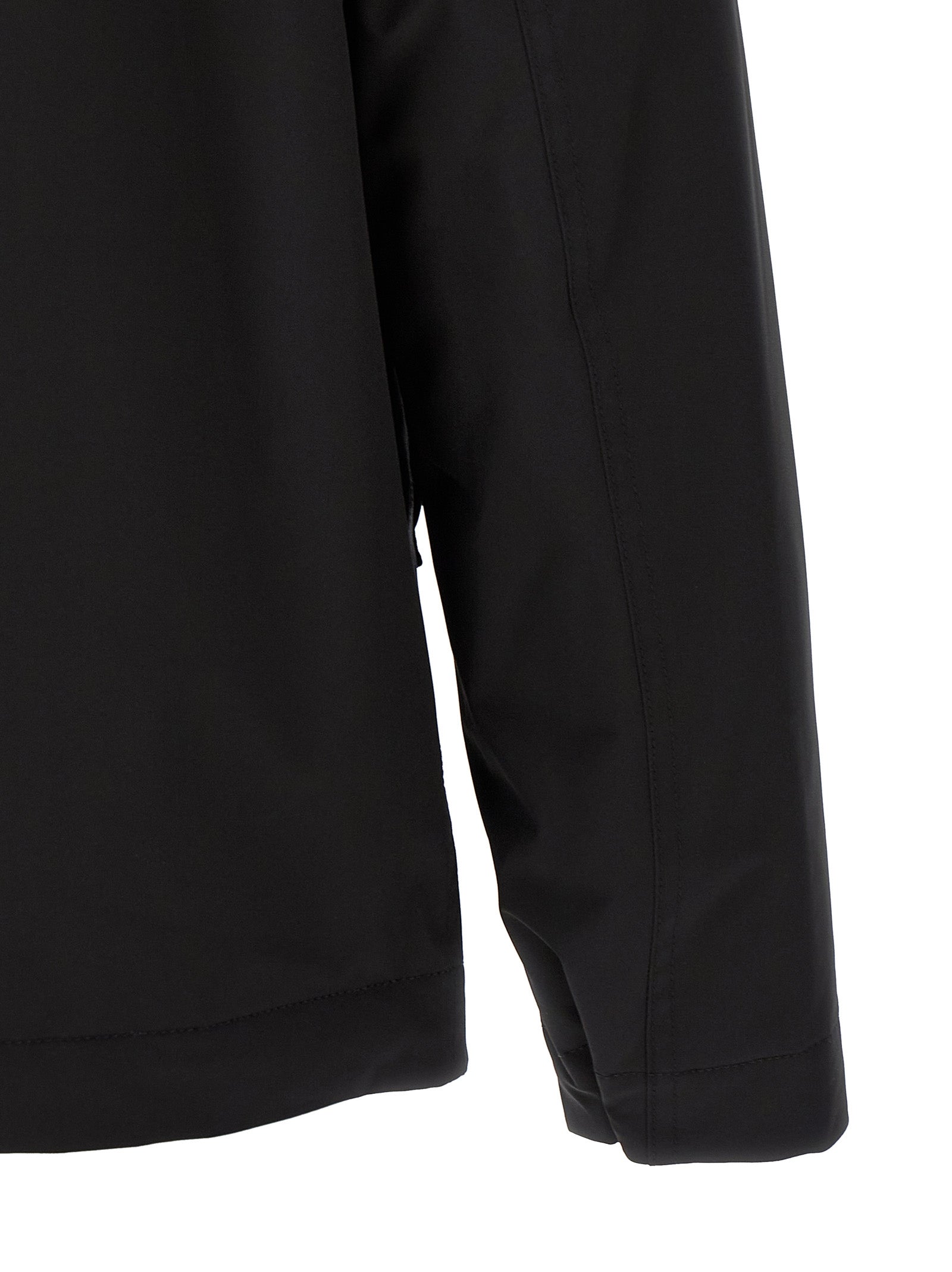 Schwarze Shell-Jacke aus Polyester Stone Island