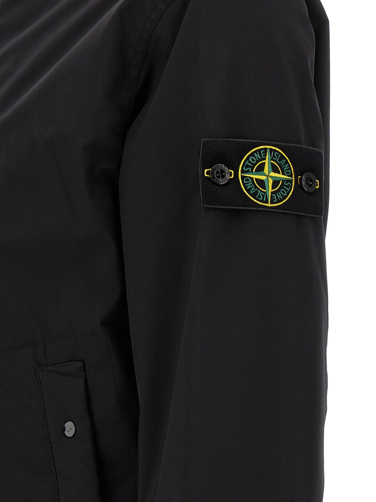 Schwarze Shell-Jacke aus Polyester Stone Island