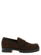 Braune Kalbsleder-Slipper Christian Louboutin