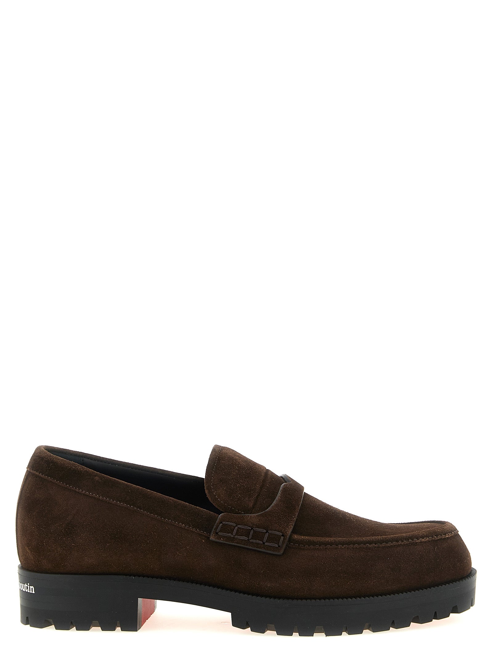 Braune Kalbsleder-Slipper Christian Louboutin