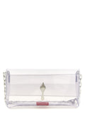 Silberne PVC Clutch Tasche Christian Louboutin