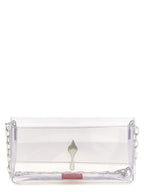 Silberne PVC Clutch Tasche Christian Louboutin