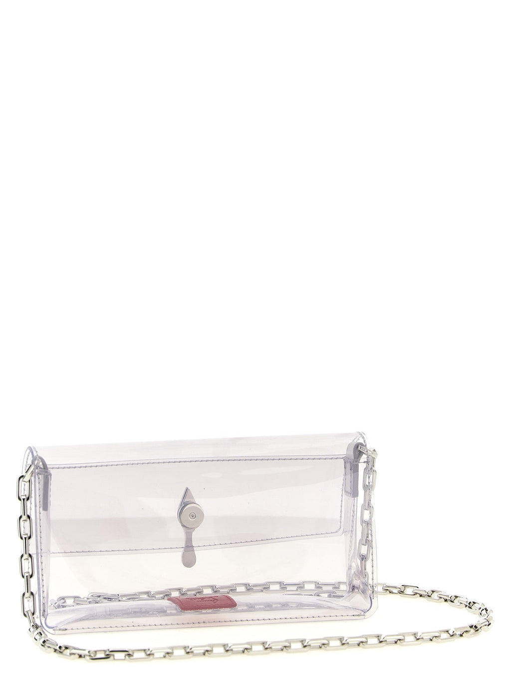 Silberne PVC Clutch Tasche Christian Louboutin
