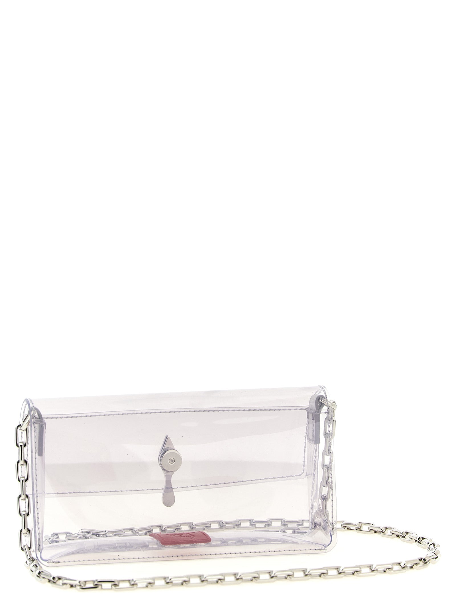 Silberne PVC Clutch Tasche Christian Louboutin