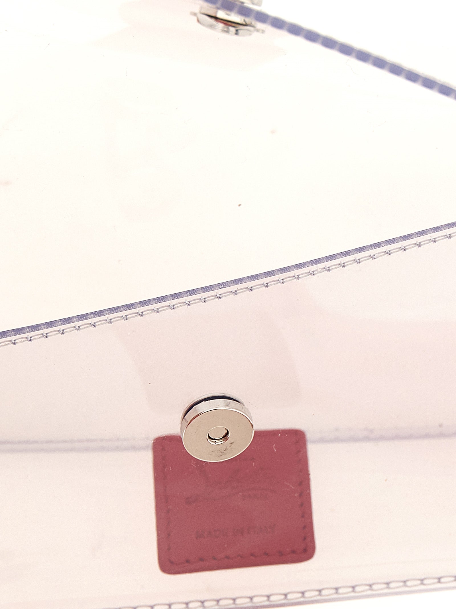Silberne PVC Clutch Tasche Christian Louboutin