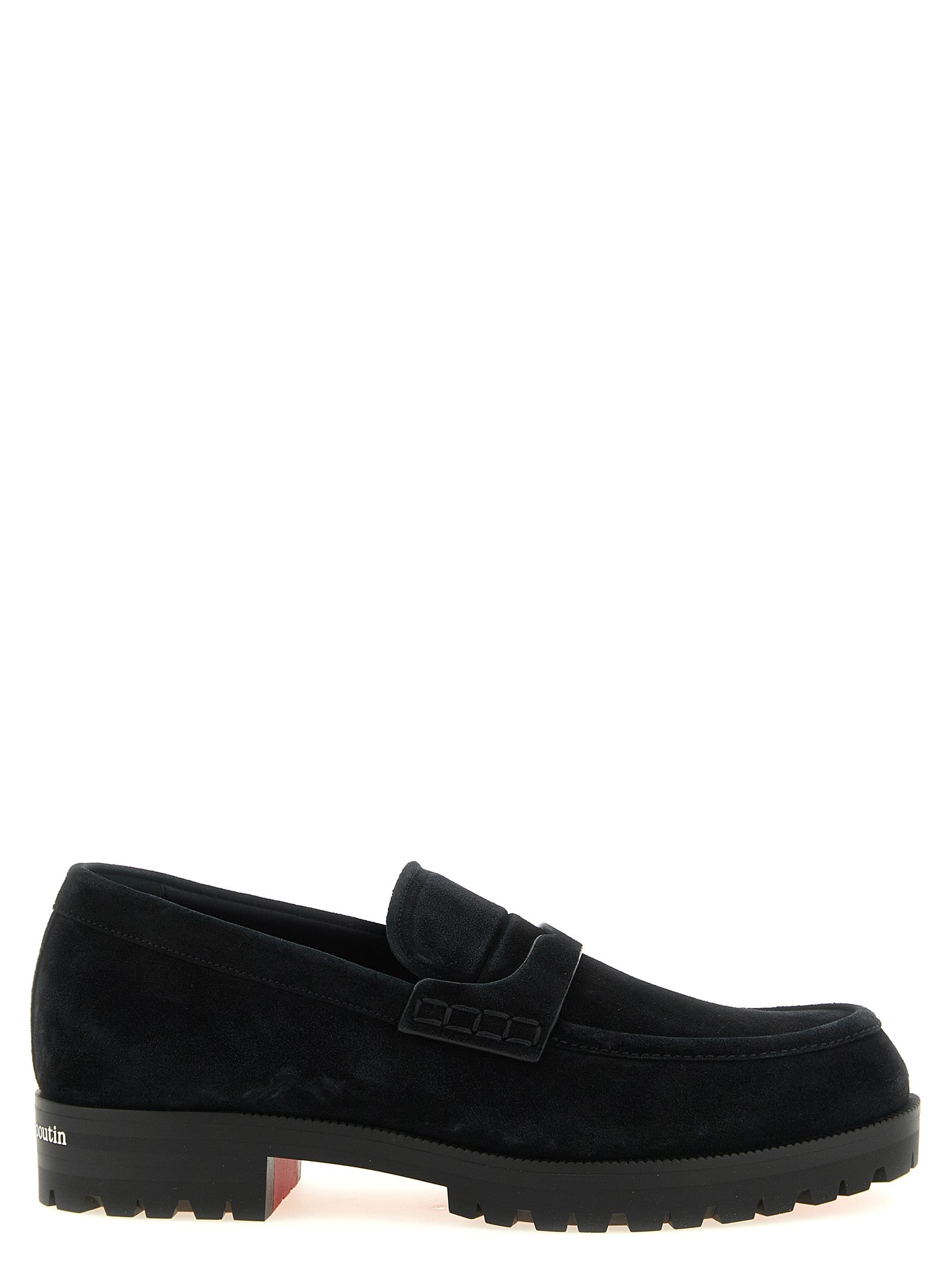 Schwarze Loafer aus Kalbsleder zum Hineinschlüpfen Christian Louboutin