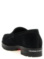 Schwarze Loafer aus Kalbsleder zum Hineinschlüpfen Christian Louboutin