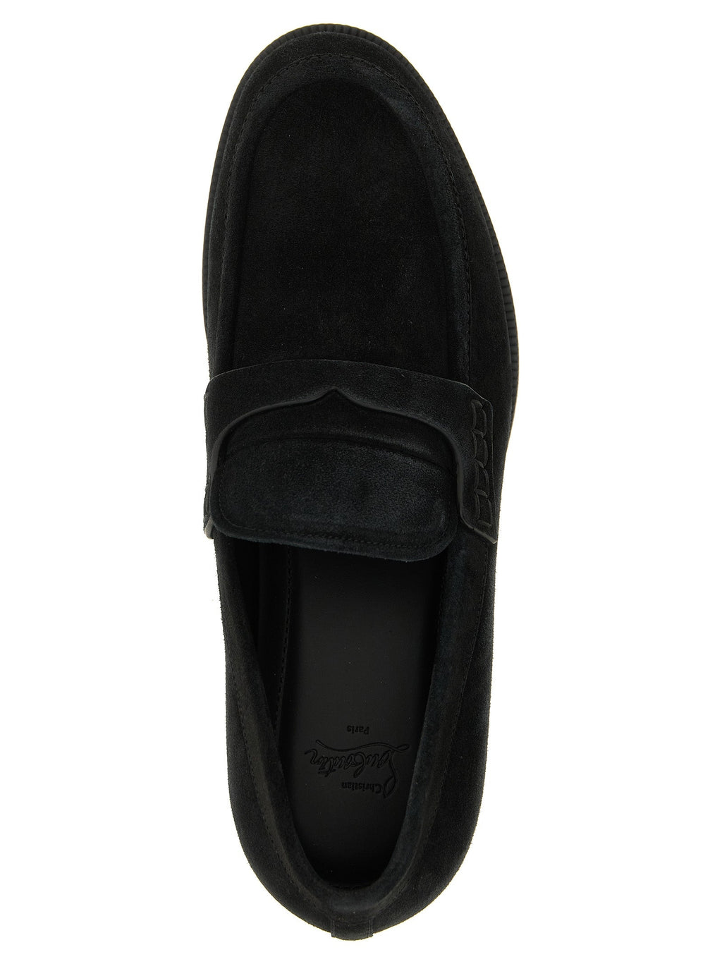 Schwarze Loafer aus Kalbsleder zum Hineinschlüpfen Christian Louboutin