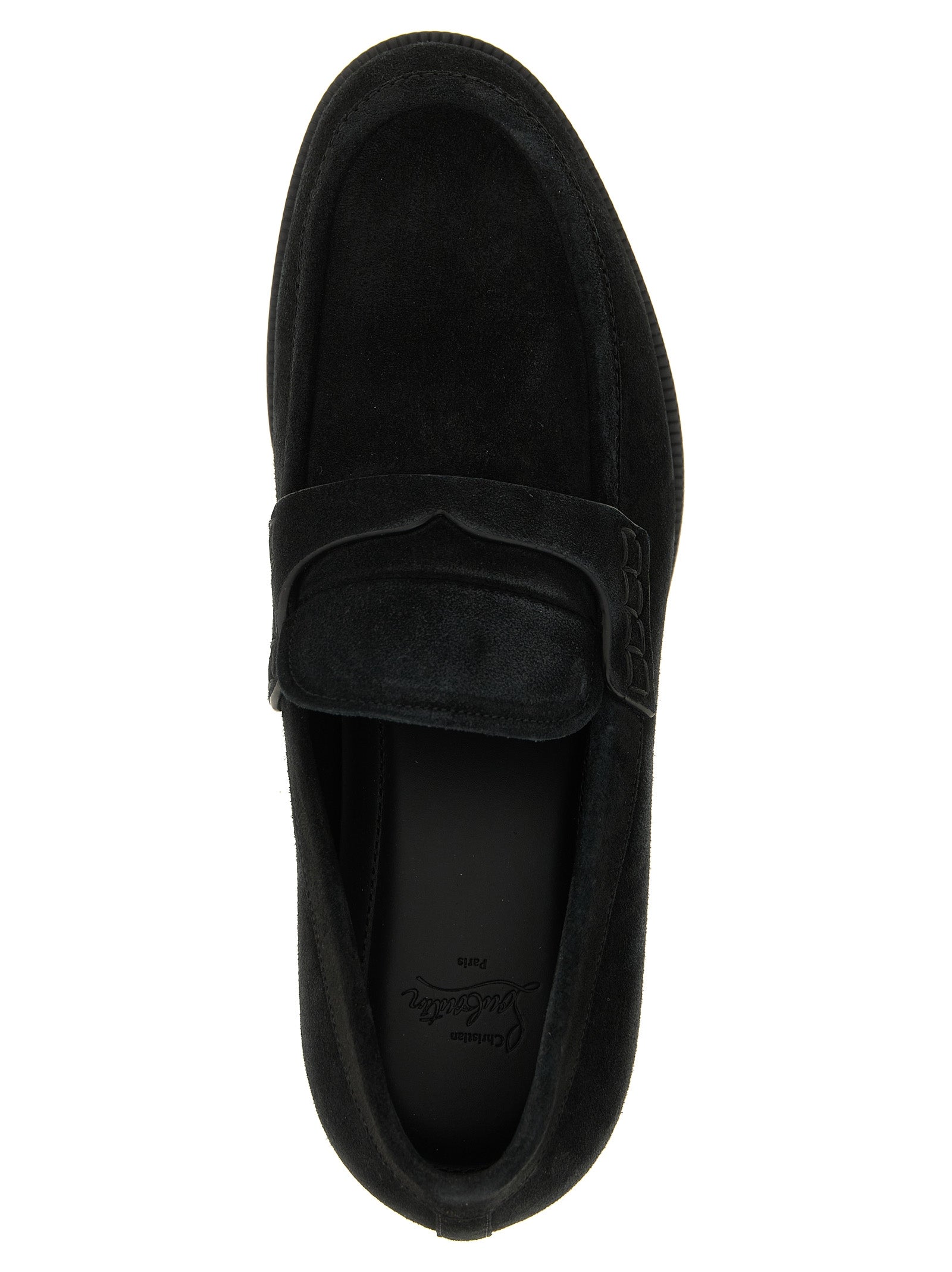 Schwarze Loafer aus Kalbsleder zum Hineinschlüpfen Christian Louboutin
