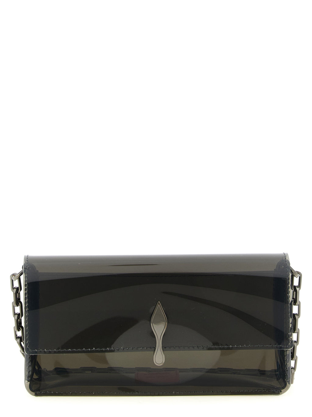 Schwarze PVC Clutch Bag Christian Louboutin