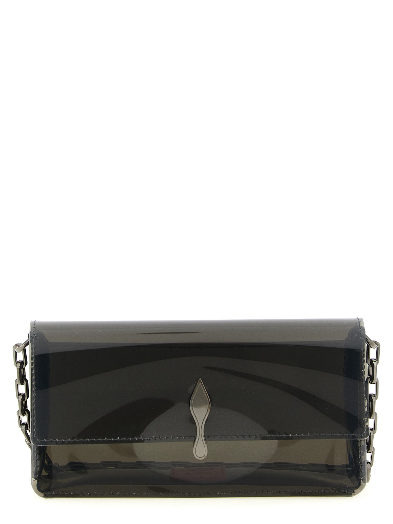 Schwarze PVC Clutch Bag Christian Louboutin