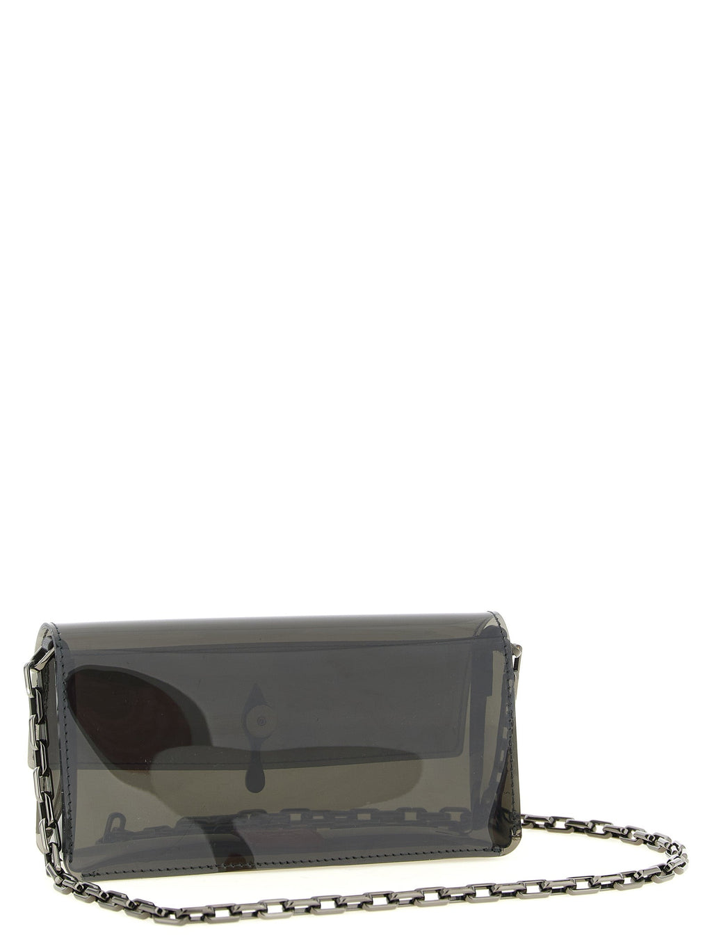 Schwarze PVC Clutch Bag Christian Louboutin