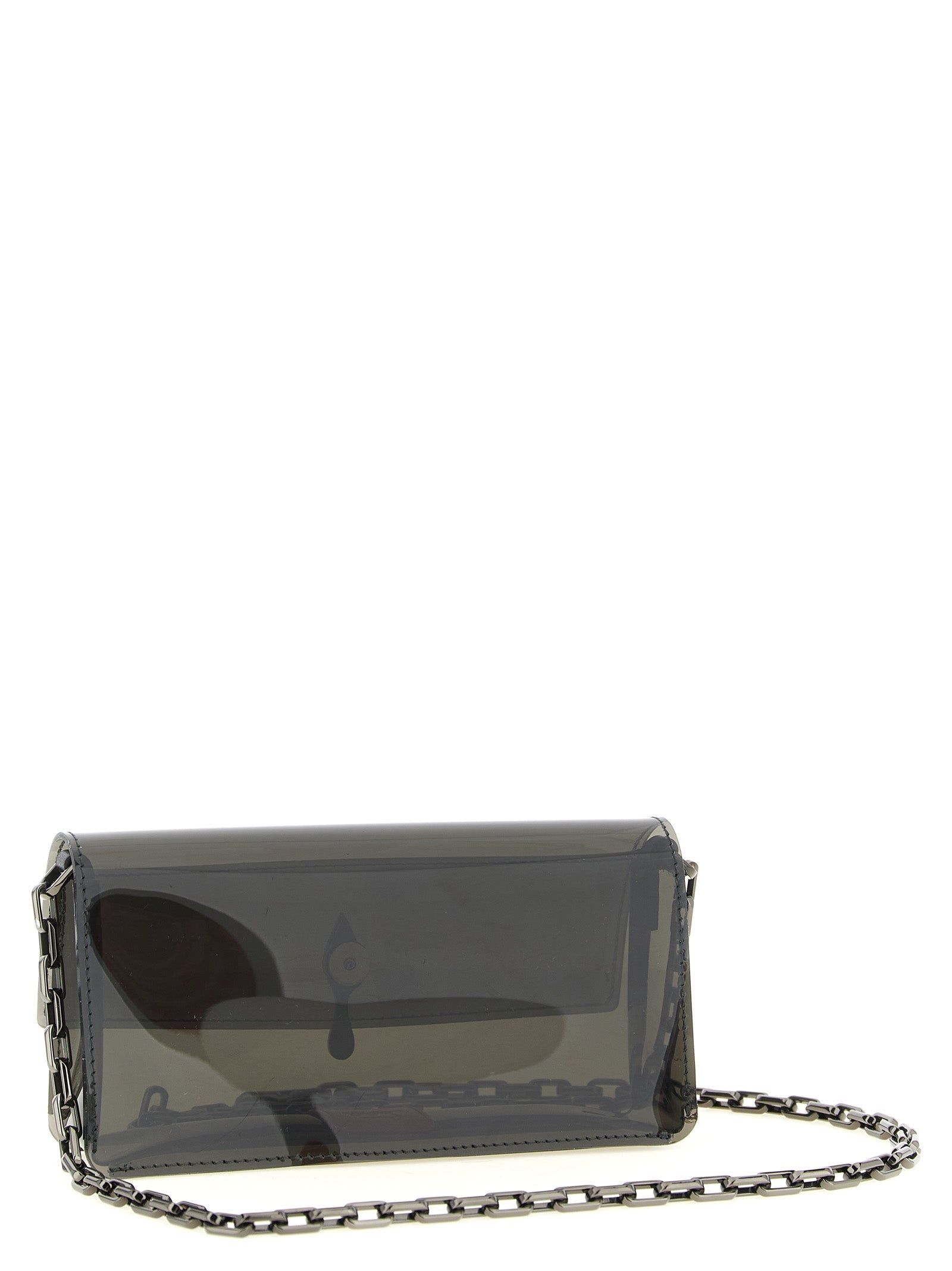 Schwarze PVC Clutch Bag Christian Louboutin