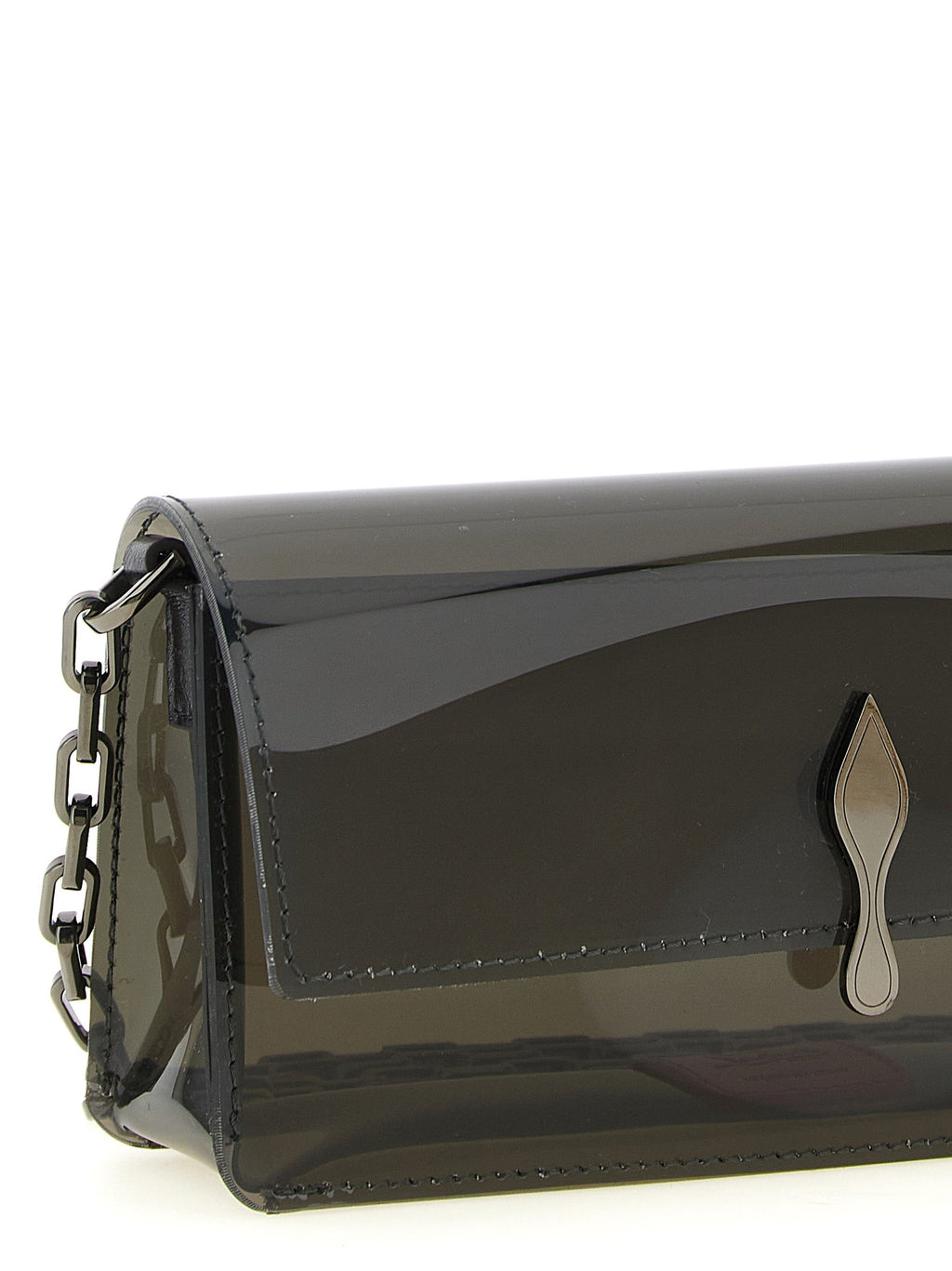 Schwarze PVC Clutch Bag Christian Louboutin