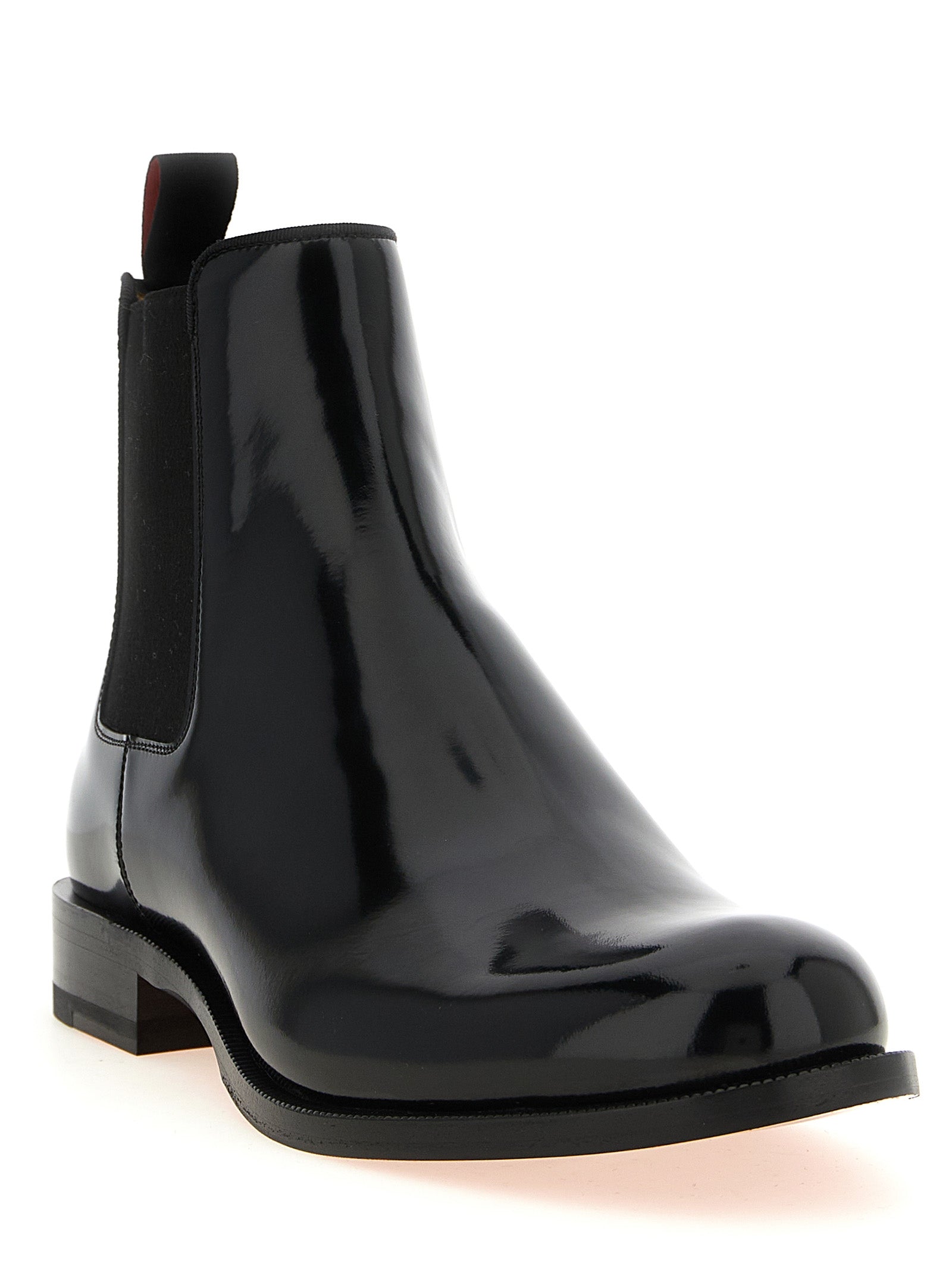 Schwarze Chelsea Boots aus Kalbsleder Christian Louboutin