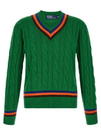 Zweifarbige Wollstrickjacke Polo Ralph Lauren