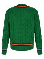 Zweifarbige Wollstrickjacke Polo Ralph Lauren