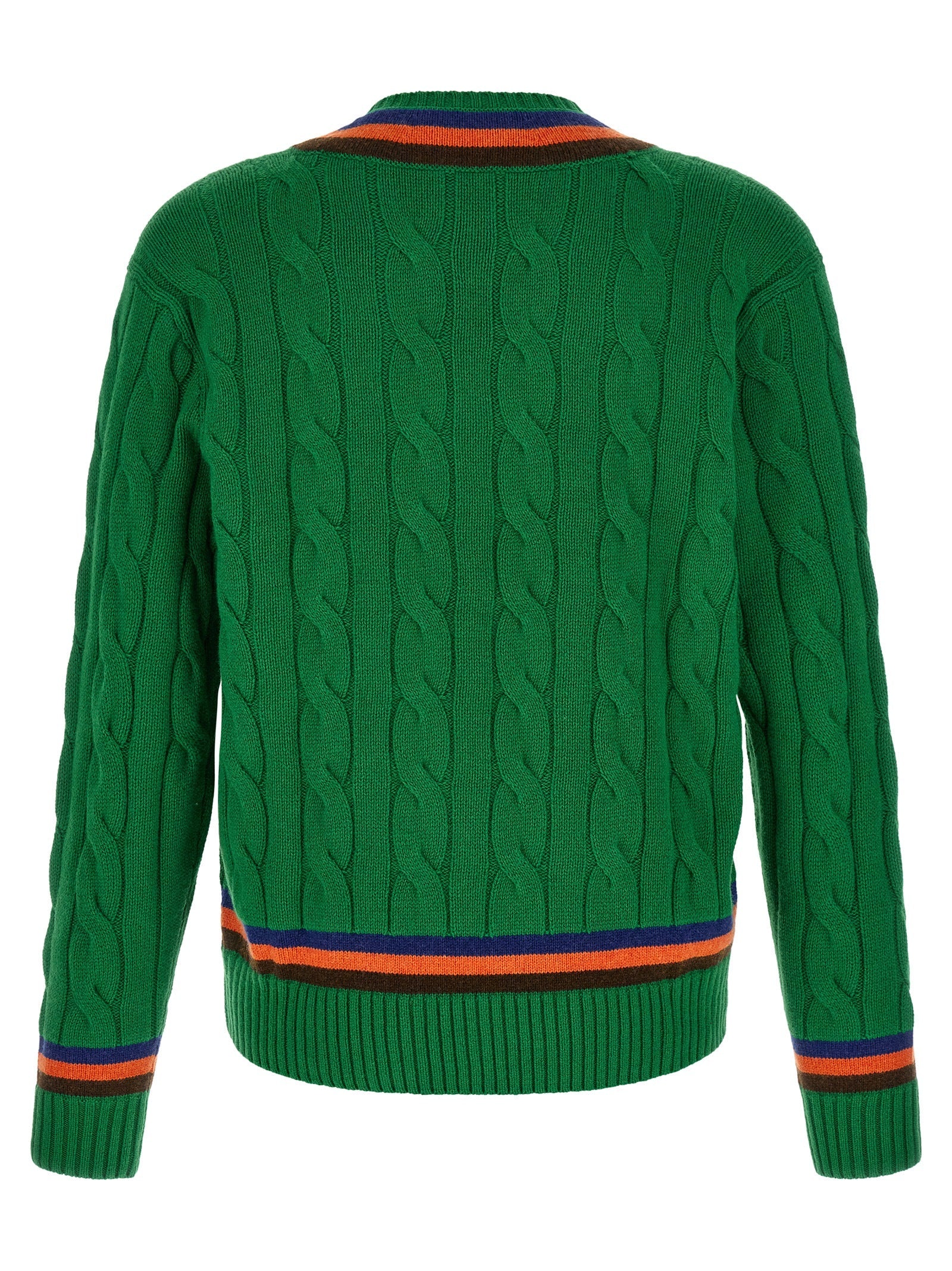 Zweifarbige Wollstrickjacke Polo Ralph Lauren